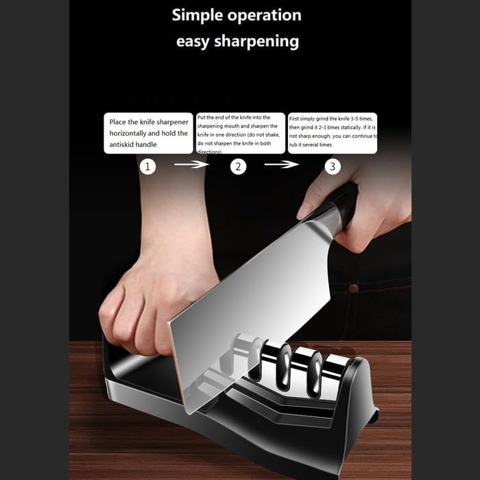 Knife Sharpener For Kitchen Knife Sharpener With Vegetable Chopper And Fish Scale Remover Handheld Knives Pocket Knife Sharpener Knife Sharpener For Chefs Serrated Knife (9in1)