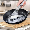 2-in-1 Dishwashing Brush, Long Handle Wash Pot Brush Washing Dish